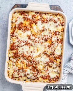 Easy Cabbage Roll Bake 14 The Cabbage Roll Casserole baked to perfection, topped with golden-brown melted mozzarella cheese, fresh out of the oven.