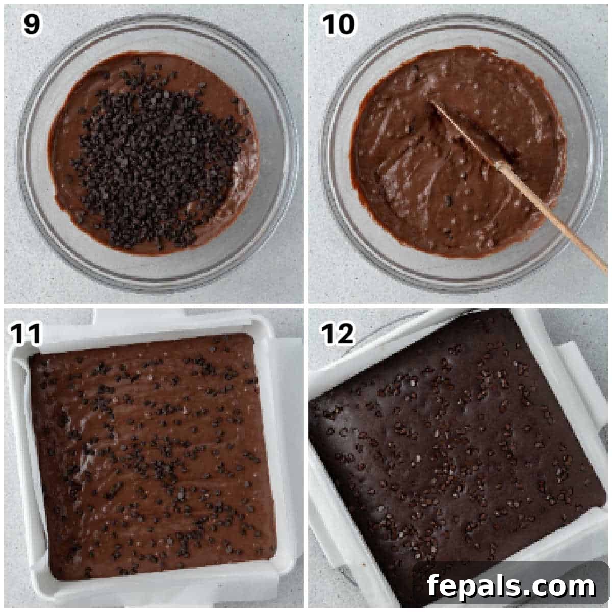 Secret Ingredient Greek Yogurt Brownies 7 process shots to add the brownie batter in the pan and bake.