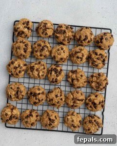 baked cookies on a cooling rack.