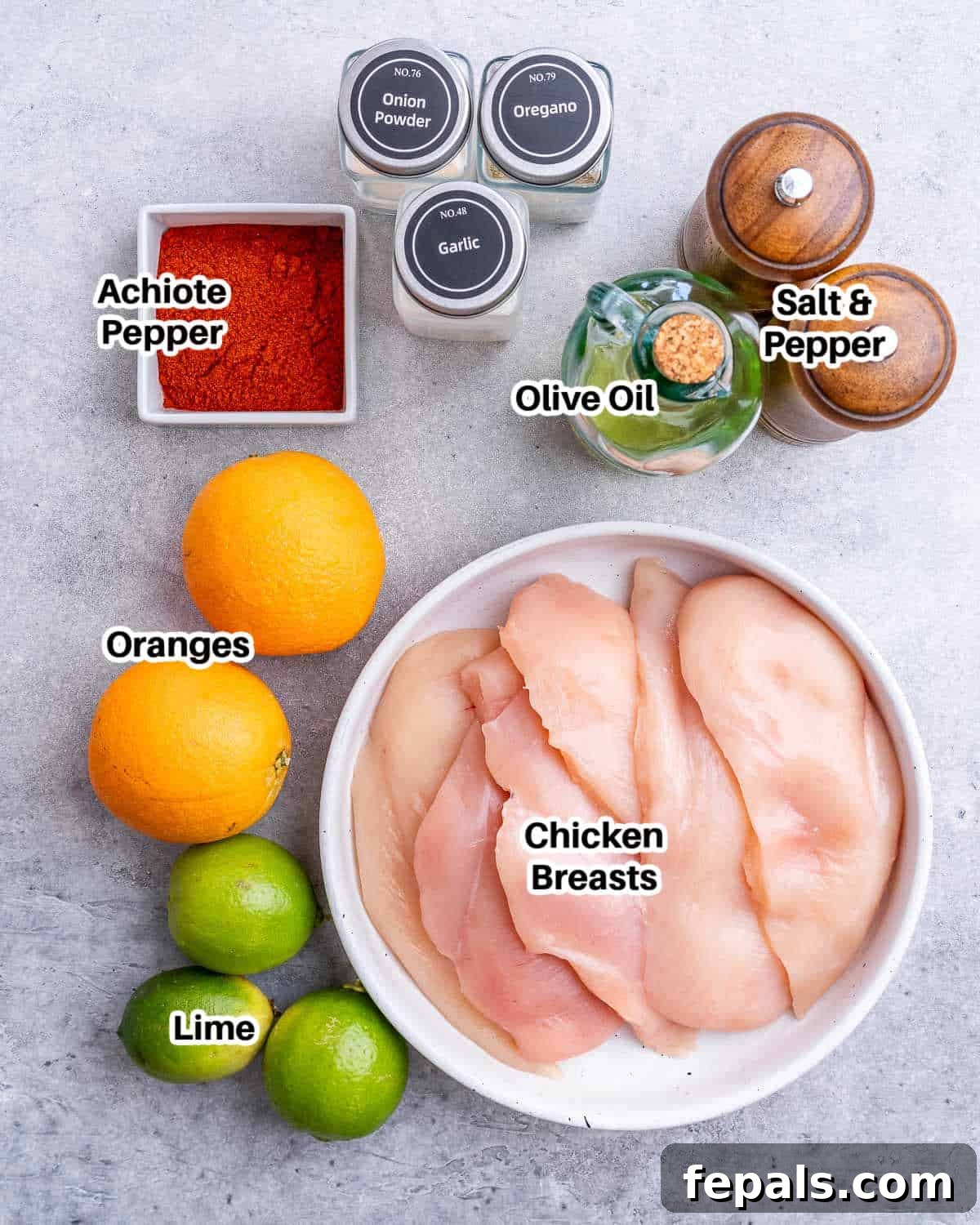 ingredients to make chicken pollo asada.