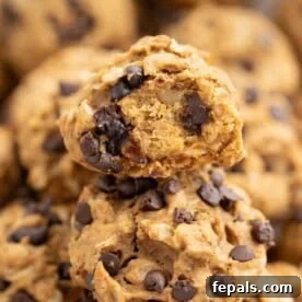 Cookies stacked over each other.