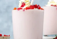 Strawberry Cream Protein Smoothie