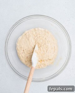 banana bread batter in a bowl.