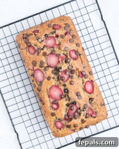 banana bread over a wire rack to cool down.