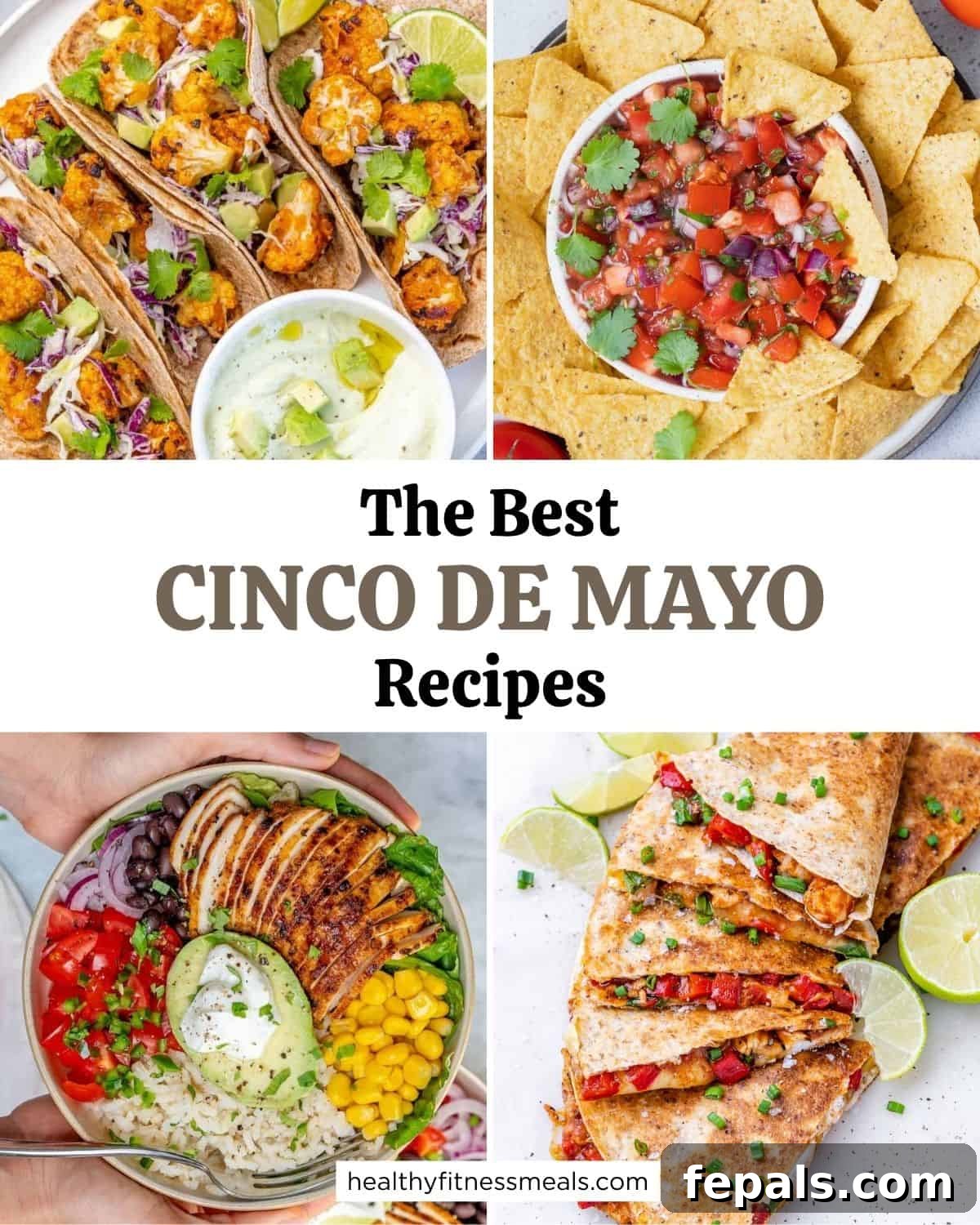 Effortless Cinco De Mayo Feast 19 A vibrant second collage showcasing various delicious Cinco de Mayo dishes, emphasizing the festive and easy nature of the recipes.