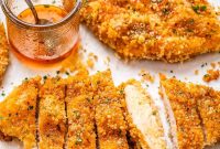 Crispy Baked Honey Chicken with Spicy Hot Honey Sauce