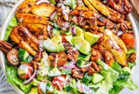 Grilled BBQ Chicken Salad with Tangy Ranch Dressing