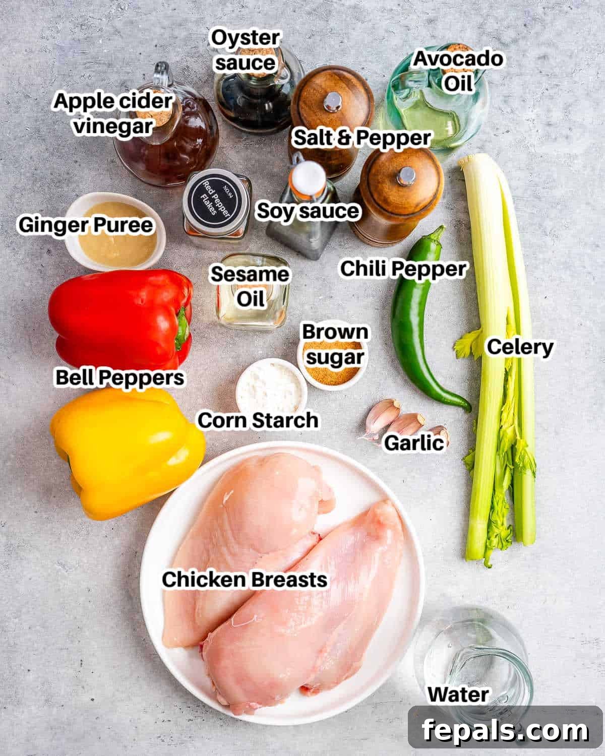 Authentic Hunan Chicken Recipe: Spicy Stir-Fry with Peppers 3 ingredients for hunan chicken.