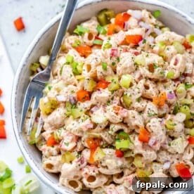 Top BBQ Side Dishes: 18+ Recipes for Summer Gatherings 13 top view macaroni salad in a white bowl