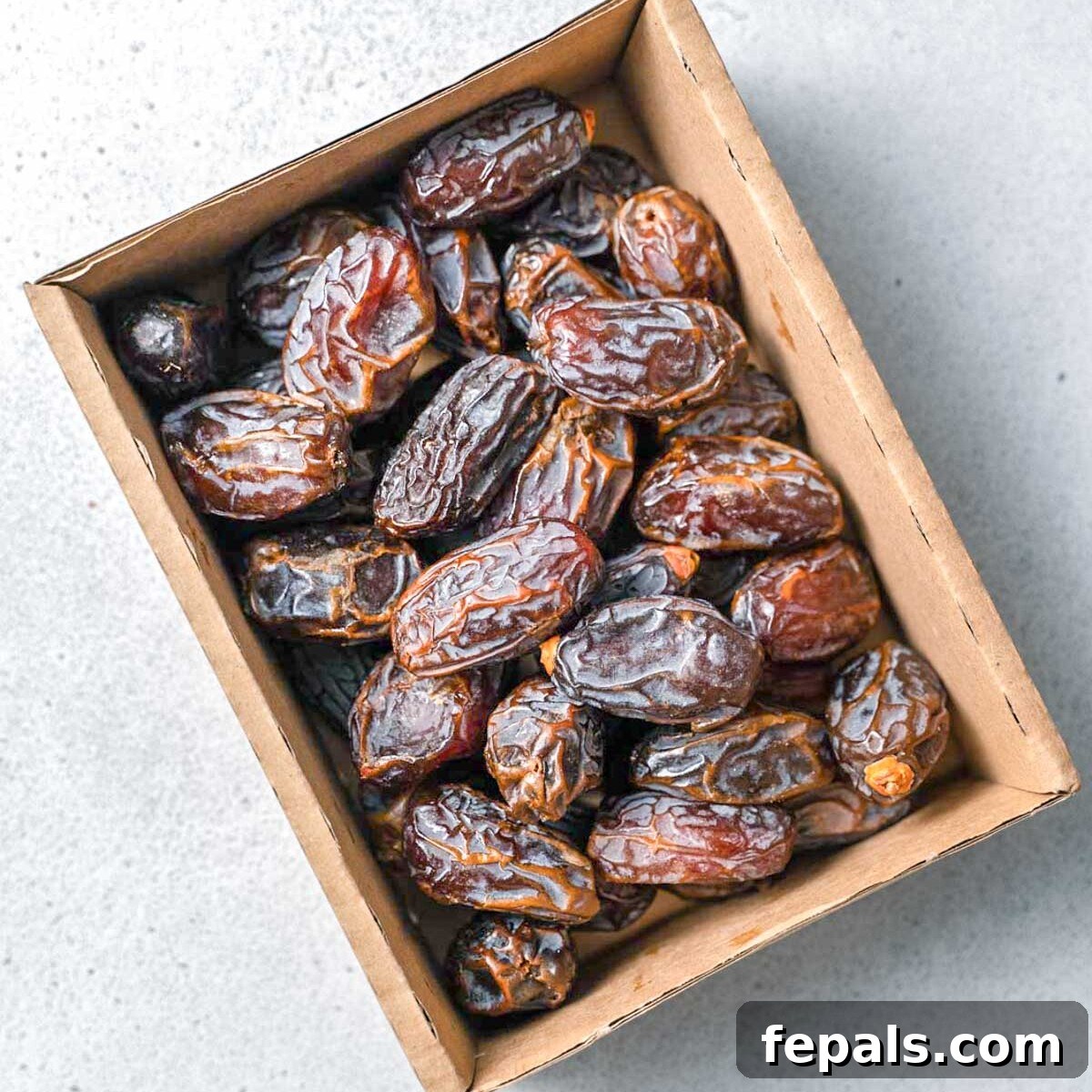 A package of whole Medjool dates, ready to be turned into a delicious paste.
