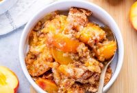 Fresh Peach Dump Cake Recipe with Ripe Peaches