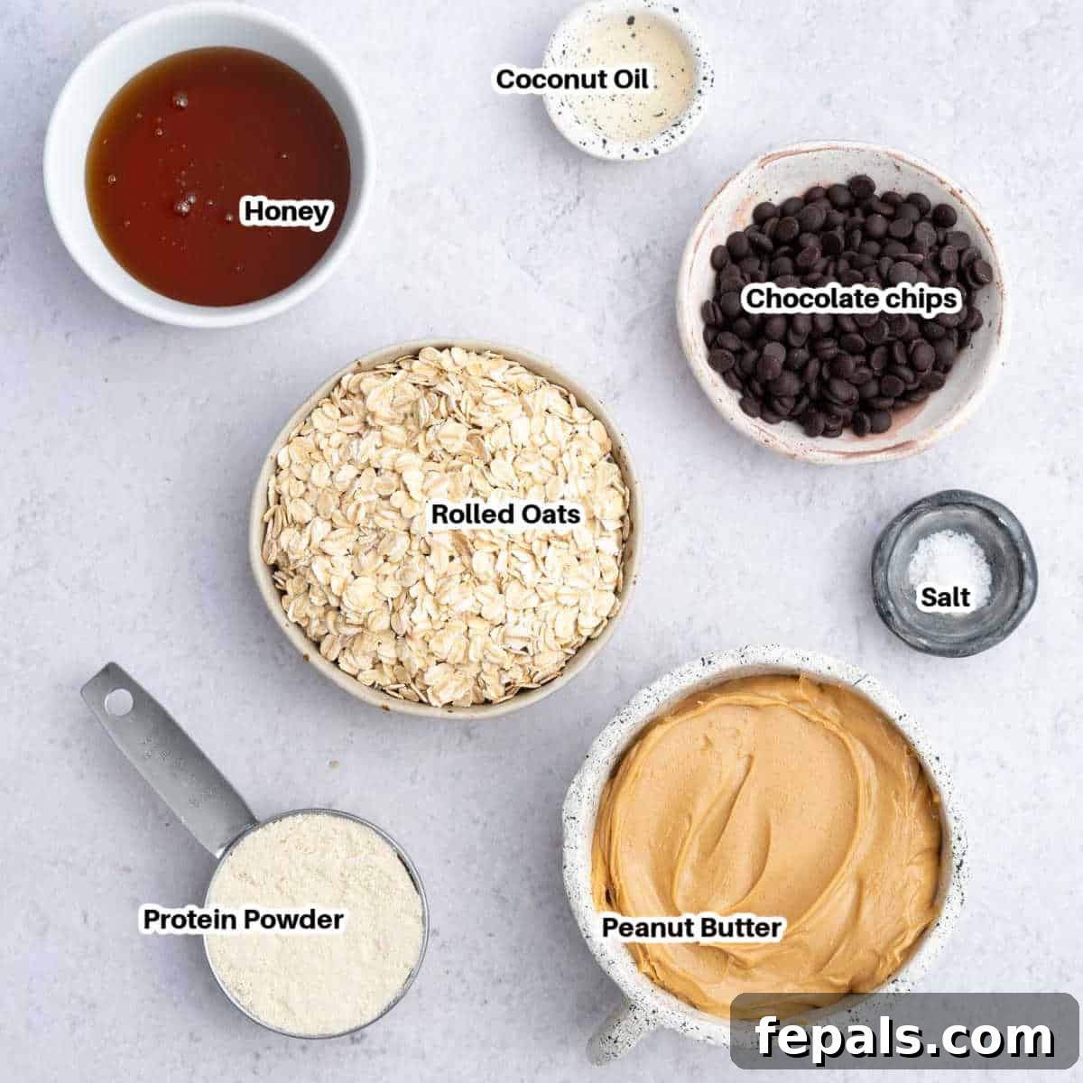 No-Bake Peanut Butter Oat Cups Recipe 3 ingredients for peanut butter oat cups.