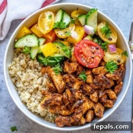25 Chicken Meal Prep Recipes for Quick, Flavorful Weeknight Meals 12 chicken bowl with salad and quinoa