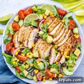 25 Chicken Meal Prep Recipes for Quick, Flavorful Weeknight Meals 21 top view of southwest chicken salad in a white bowl