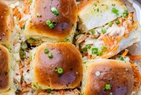 Cheesy Buffalo Chicken Sliders with Tangy Sauce