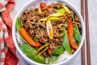 Quick Ground Beef Stir Fry with Vegetables