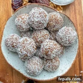 date balls in a bowl.