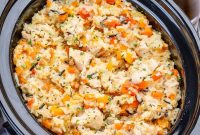 Creamy Slow Cooker Chicken and Rice