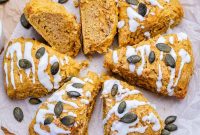 Pumpkin Scones with Maple Yogurt Glaze Recipe